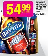 Bavaria Regular Apple or Peach NRB-6x330ml