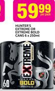 Hunter's Extreme Or Extreme Bold Cans-6x250ml