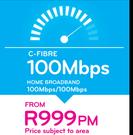 C-Fibre Home Broadband 100 Mbps/100 Mbps