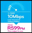 C-Fibre Home Broadband 10 Mbps/10 Mbps
