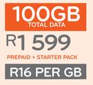 Cell C Prepaid + Starter Pack- 100GB Total Data