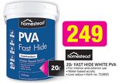 Homestead 20Ltr Fast Hide White PVA