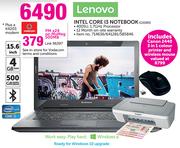 Lenovo 15.6" Intel Core i3 Notebook(G5080)