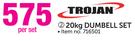 Trojan 20Kg Dumbell Set-Per Set