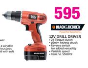 Black&Decker 12V Drill Driver
