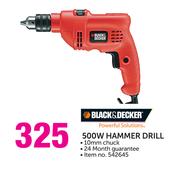 Black&Decker 500W Hammer Drill