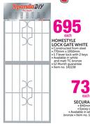 Xpanda DIY Homestyle Lock Gate White