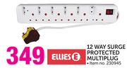 Ellies 12 Way Surge Protection Multiplug