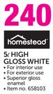 Homestead 5L High Gloss White-Each