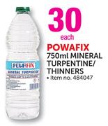 Powafix 750ml Mineral Turpentine/Thinners-Each