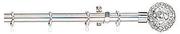 25mm Stainless Steel Curtain Rod Brushed Silver-1m