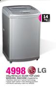 LG 14kg Metallic Silver Top Load Washing Machine T1449TEFT1