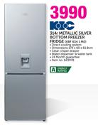 KIC 314Ltr Metallic Silver Bottom Freezer Fridge KBF 634 1 ME