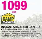 Camp Master Instant Shade 100 Gazebo-Each