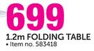1.2m Folding Table