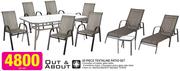 Out & About 10 Piece Textaline Patio Set-Per Set