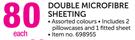 Double Microfibre Sheeting-Each
