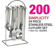 Simplicity 24 Piece Stainless Steel Cutlery Set