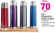 0.5Ltr Stainless Steel Flask-Each