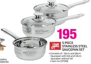 Hart 5 Piece Stainless Steel Saucepan Set