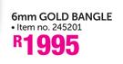 6mm Gold Bangle-Each