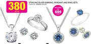 Sterling Silver Earring,Pendant & Ring Sets-Per Set