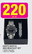 Digitime Gents Watch and Bracelet Set-Per Set