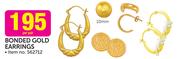 10mm Bonded Gold Earrings-Per Pair