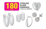 Sterling Silver Earrings-Per Pair