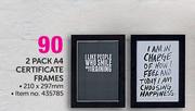 2 Pack A4 Certificate Frames-210 x 297mm