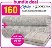 Colibri Or Glodina One Bath Sheet And Hand Towel