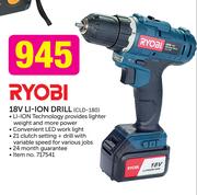 Ryobi 18V Li-Ion Drill CLD-180