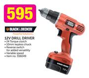 Black&Decker 12V Drill Driver