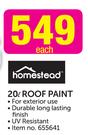 Homestead 20Ltr Roof Paint