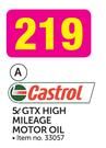 Castrol 5Ltr GTX High Mileage Motor Oil