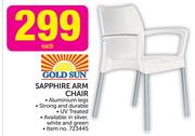Gold Sun Sapphire Arm Chair-Each
