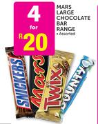 Mars Large Chocolate Bar Range-For 4
