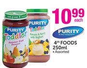 Purity 4th Foods Assorted-250ml Each