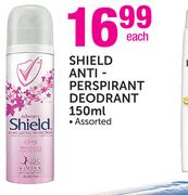Shield Anti-Perspirant Deodrant Assorted-150ml