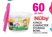 Nuby 4 Pack Character Storage Bowl-Per Pack