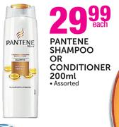 Pantene Shampoo Or Conditioner Assorted-200ml Each