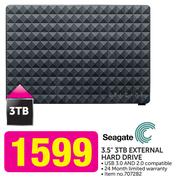 Seagate 3.5" 3TB External Hard Drive