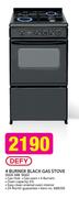 Defy 4 Burner Black Gas Stove DGS 168 SGG