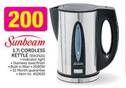 Sunbeam 1.7Ltr Cordless Kettle SSK2521