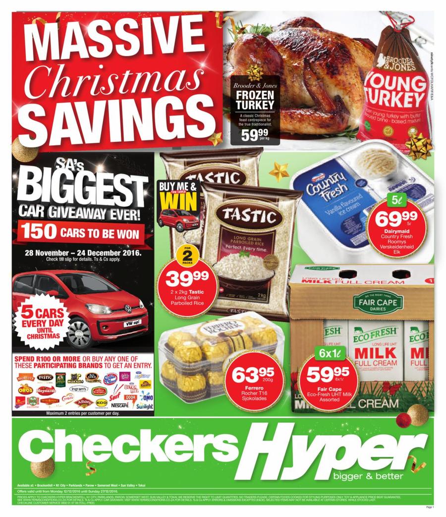 Checkers Hyper Western Cape : Christmas Savings