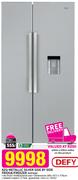 Defy 621Ltr Metallic Silver Side By Side Fridge/Freezer DFF416