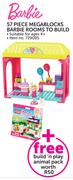 Barbie 57 Piece Megablocks Barbie Rooms To Build
