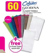 Colibri Glodina 3x Guest Towels+ Free 1 Guest Towel