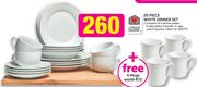 Always Home 20 Piece White Dinner Set+ Free 4 Mugs