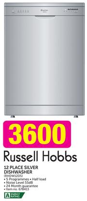 Special Russell Hobbs 12 Place Silver Dishwasher RHDW12DS m